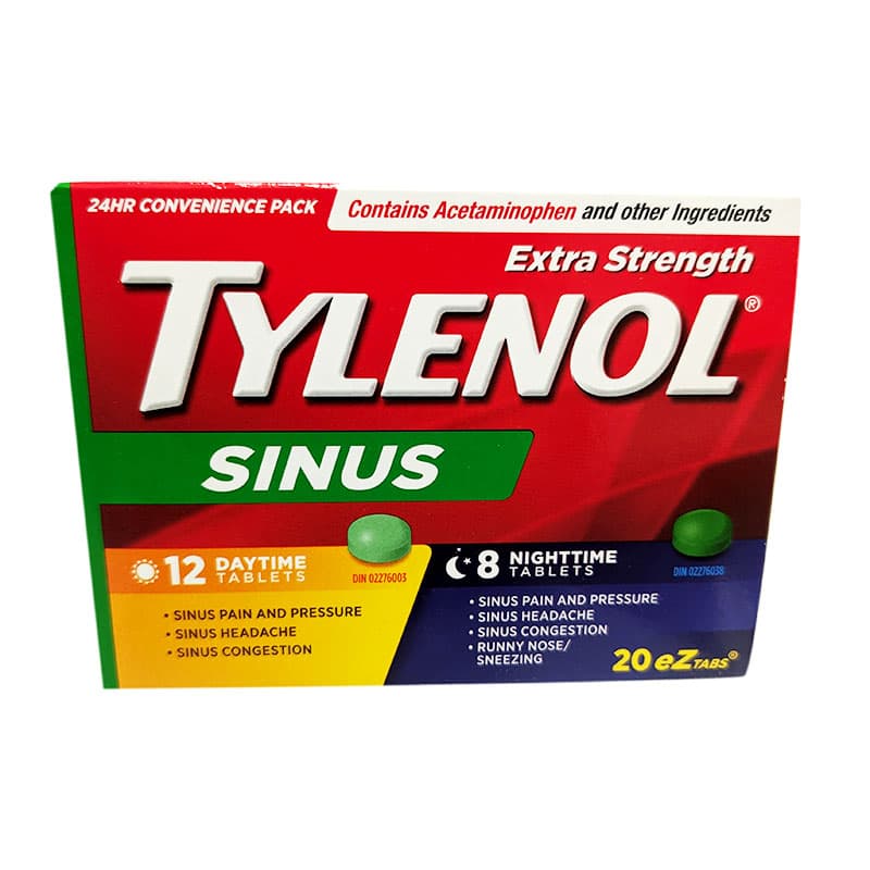 Tylonol sinus D/N tabs x-str convenience Pk 12 daytime, 8 nighttime 12+8's